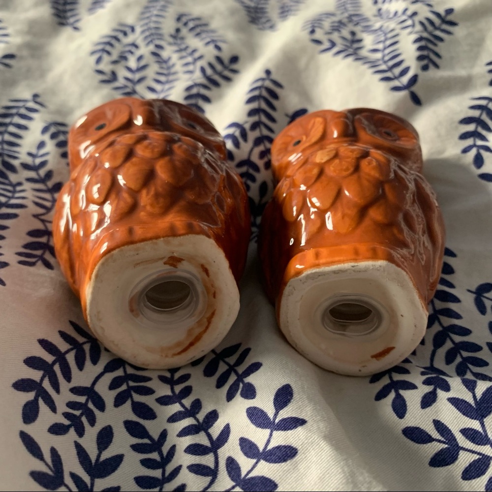 retro pair of vintage owl salt & pepper shakers ✨ - Picture 4 of 8